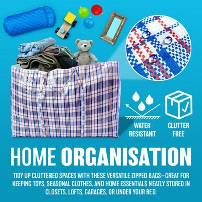 thumbnail image 2 of 2 Pack XL Clear Jumbo Storage Bags – Reusable Zipper Space Saver, BPA-Free, Waterproof 2 of 5