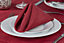 Set Of 4 Red Polyester Square Napkins Table Cloth Wedding Hotel Linen Dinner Party