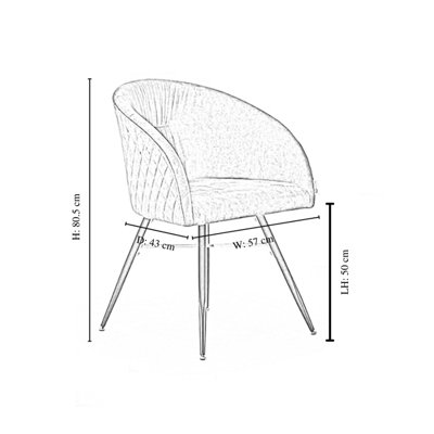 Set of 4 Red Vittorio Velvet Dining Chairs Upholstered Chairs for Dining Room Armchair