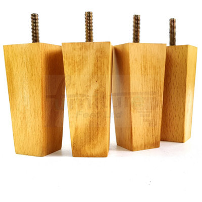 SET OF 4 REPLACEMENT FURNITURE BUN FEET OAK WASH TURNED WOOD LEGS 100mm HIGH SETTEE CHAIRS SOFAS FOOTSTOOLS M10