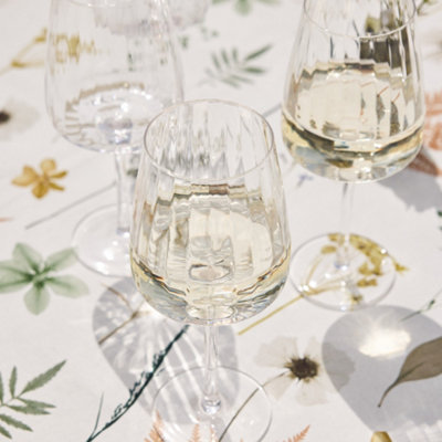 Luxury Origami Style Ribbed Wine Glasses Lead-Free Crystal Glass Belt Striped Goblets Cup
