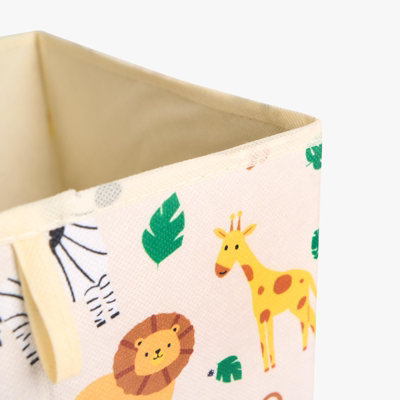 Set Of 4 Safari Storage Box Cubes Folding Space Saving Shelf Boxes - 3