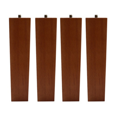 Set of 4 Sandy Oak Color Square Wooden Furniture Legs Table Legs H 20cm DIY at B&Q
