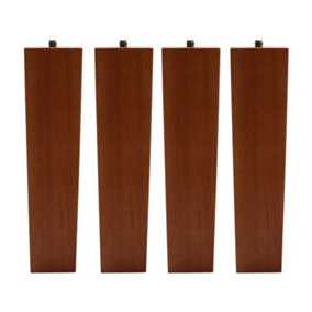 Set of 4 Sandy Oak Color Square Wooden Furniture Legs Table Legs H 20cm