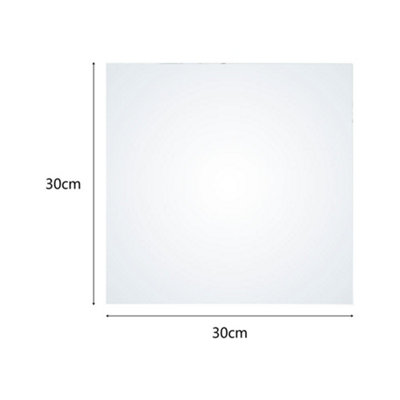 Set of 4 Square Frameless Wall Mirror Tiles 300 x 300 mm