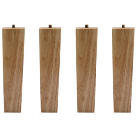 Set of 4 Square Wooden Furniture Legs Table Legs H 20cm