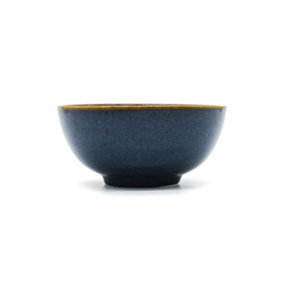 Set of 4 Stavanger 15cm Blue Reactive Glaze Ceramic Cereal Bowls