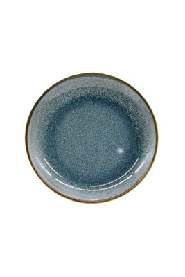 Set of 4 Stavanger 20cm Blue Reactive Glaze Ceramic Side Plates