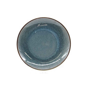 Set of 4 Stavanger Blue 27cm Reactive Glaze Ceramic Dinner Plates