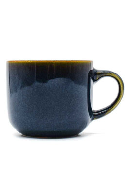 Set of 4 Stavanger Blue Reactive Glaze Ceramic Mugs