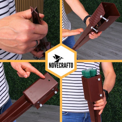 3 X Fence Post Holder 75mm Posts Support Bolt Down | Desertcart