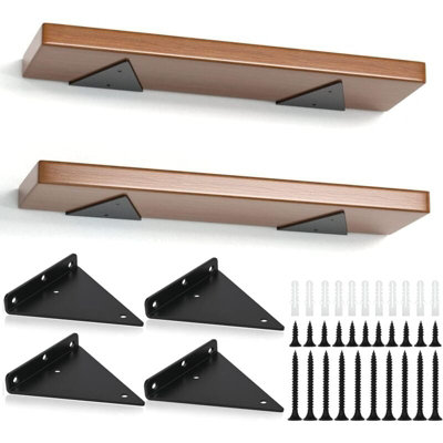 Set of 4 Triangle Shelf Brackets 14CM Iron Floating Shelf Brackets ...