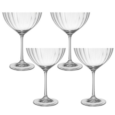 Set of 4 Vintage Celebration Drinking Champagne Glass Saucer Wedding Decorations Ideas