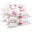 Set of 4 Vintage Style Pink Floral Summer Outdoor Garden Furniture Seat Pad Cushions