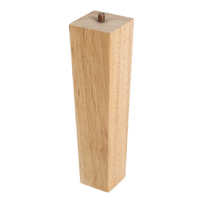 Set of 4 Wood Color Square Solid Wood Furniture Legs Table Legs for DIY Coffee Table Chair Bench Sofa H 20cm