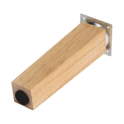Set of 4 Wood Color Square Solid Wood Furniture Legs Table Legs for DIY Coffee Table Chair Bench Sofa H 20cm