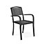 Set of 4 WPC Outdoor Garden Chairs Patio Dining Armchairs Grey 89 cm