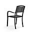 Set of 4 WPC Outdoor Garden Chairs Patio Dining Armchairs Grey 89 cm