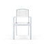 Set of 4 WPC Outdoor Garden Chairs Patio Dining Armchairs White 89 cm