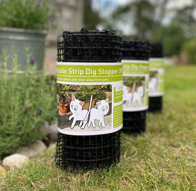 Set of 4 x Plant Prickle Strip Dig Stopper Anti Dog and Cat Protection (2m x 30cm)