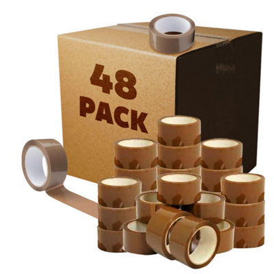 Set Of 48 Brown Fragile Packing Tape Parcel Packaging Stationary Buff ...