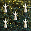 Set of 5 15cm Battery Operated LED Floating Angel Candle Christmas Decorations with Remote in Warm White