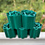 Set of 5 Green Plastic Garden Lawn Edging (9m x 15cm Roll)