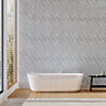 Set of 5 Grey Shower Wall Panels Stone Effect Bathroom 260 x 25 cm
