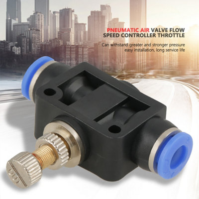 Set of 5 Push-In Speed Controllers for 6mm Pneumatic Air Flow Control Valves