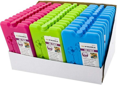 Set Of 5 Reusable Freezer Cool Block Ice Pack 200Ml Cooler Bag Picnic Travel Lunch