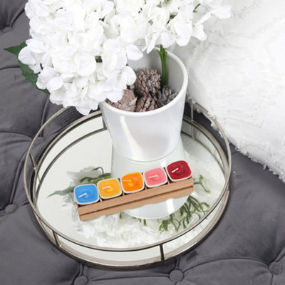 Set of 5 Scented Candles With Small Square Shaped Holders by Laeto Ageless Aromatherapy - FREE DELIVERY INCLUDED - 4