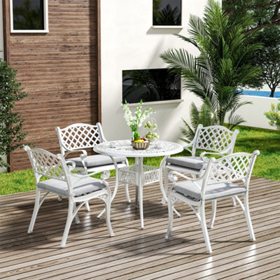 White aluminium garden table sale