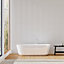 Set of 5  White Shower Wall Panels Sparkle Effect Bathroom 260 x 25 cm