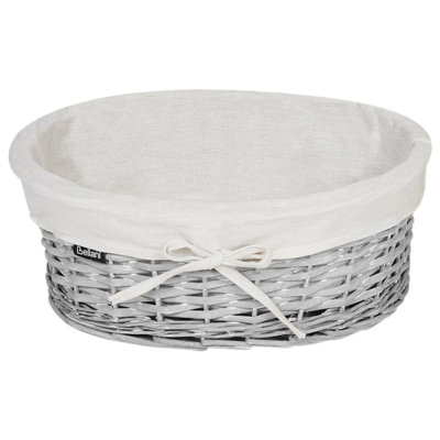 Set of 5 Willow Baskets White VAKARI