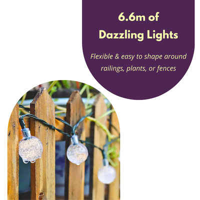 Set of 50 Solar String Lights Outdoor Garden LED 35.5m Waterproof String Lights - 8