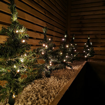 Set of 6 30cm Light up Christmas Tree Path Lights with Warm White LEDs Price Comparisons | Compare The Build