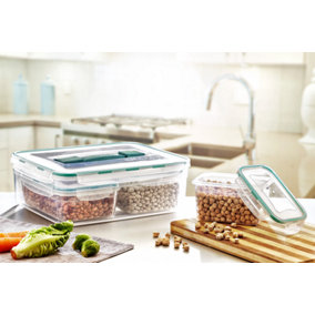 Set of 6 Airtight Food Storage Container in Assorted Shapes with Lid handle