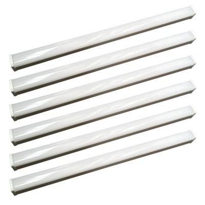 Set of 6 Batten 40W LED Cool White 1200mm Strip Lights