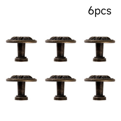 Set of 6 Bronze Medieval-Style Furniture Knob Pull Handles