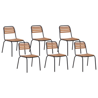 Set of 6 Chairs Light Wood VALLESE