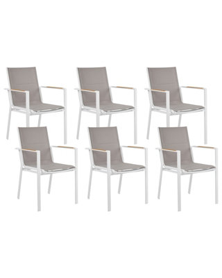 Set of 6 Chairs Metal Grey BUSSETO