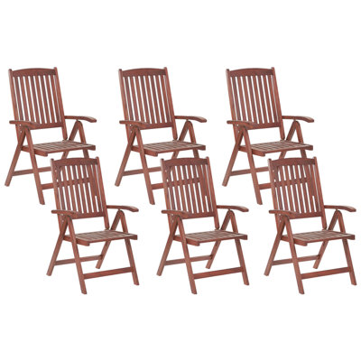 Set of 6 Chairs Wood Dark Wood TOSCANA