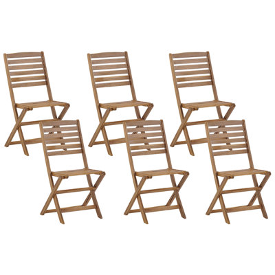 Set of 6 Chairs Wood Light Wood TOLVE