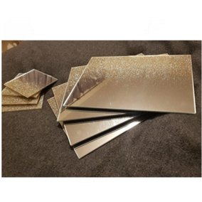 Set Of 6 Coasters 10x10 Placemats 20x30 Crystal Sparkle Gold Glitter Gradient Mirrored