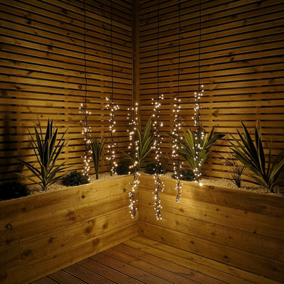 Set of 6 Drop Tree Multi-Action Christmas ClusterBrights with 384 Warm White