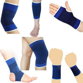 Set Of 6 Elastic Support Durable Muscles Pain Calf Palm Ankle Elbow Wrist Knee