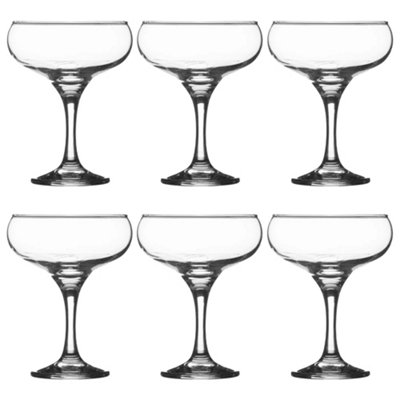 Set of 6 Entertain Cocktail Saucer Glasses