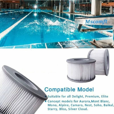 Set of 6 filter cartridges for Mspa inflatable spa, filters for ...