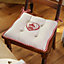 Set of 6 Gingham Stag Indoor Furniture Dining Chair Seat Pads
