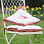 Set of 6 Gingham Stag Outdoor Garden Furniture Seat Pads